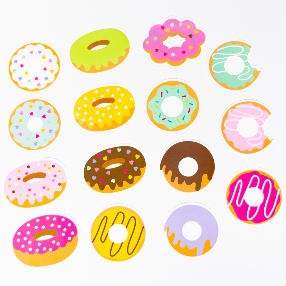 50 pcs Doughnuts Vinyl stickers decals